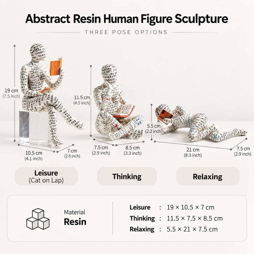 Abstract Resin Human Figure Sculpture