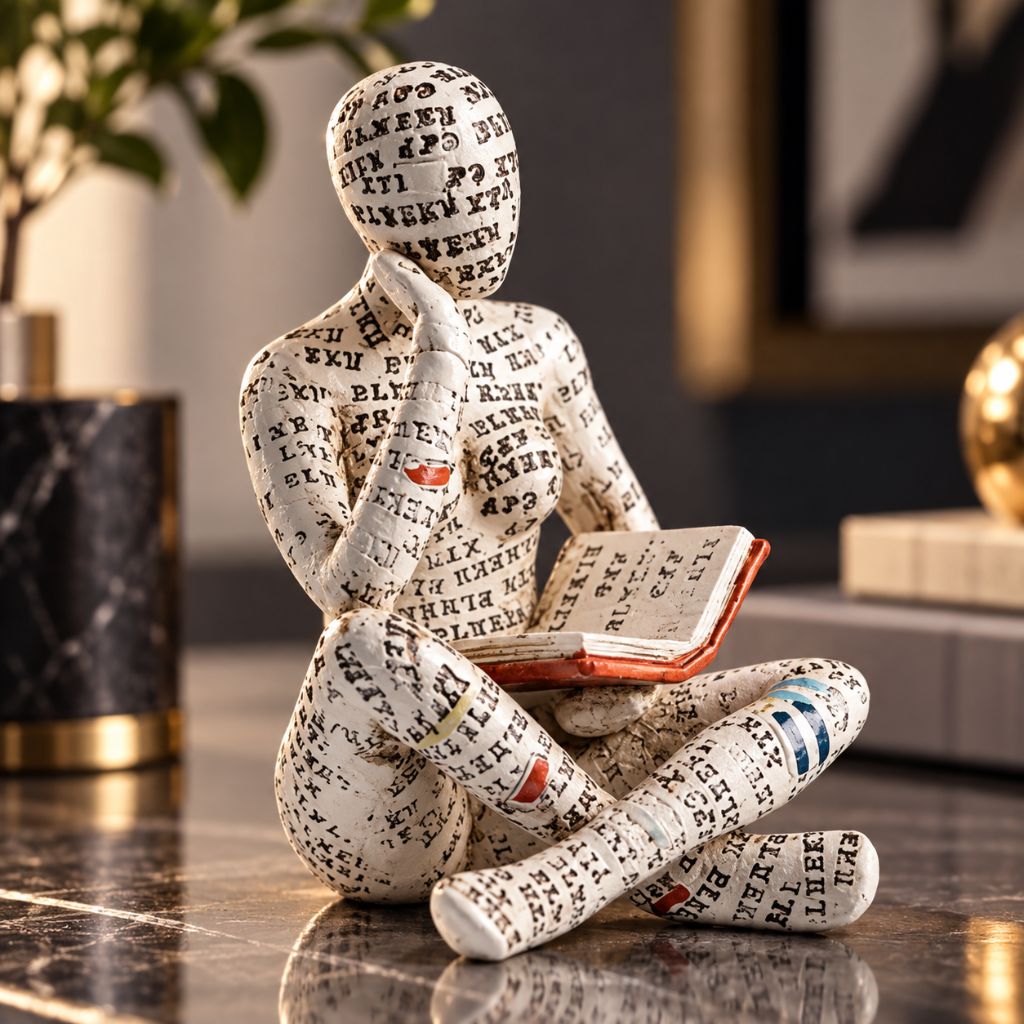 Abstract Resin Human Figure Sculpture
