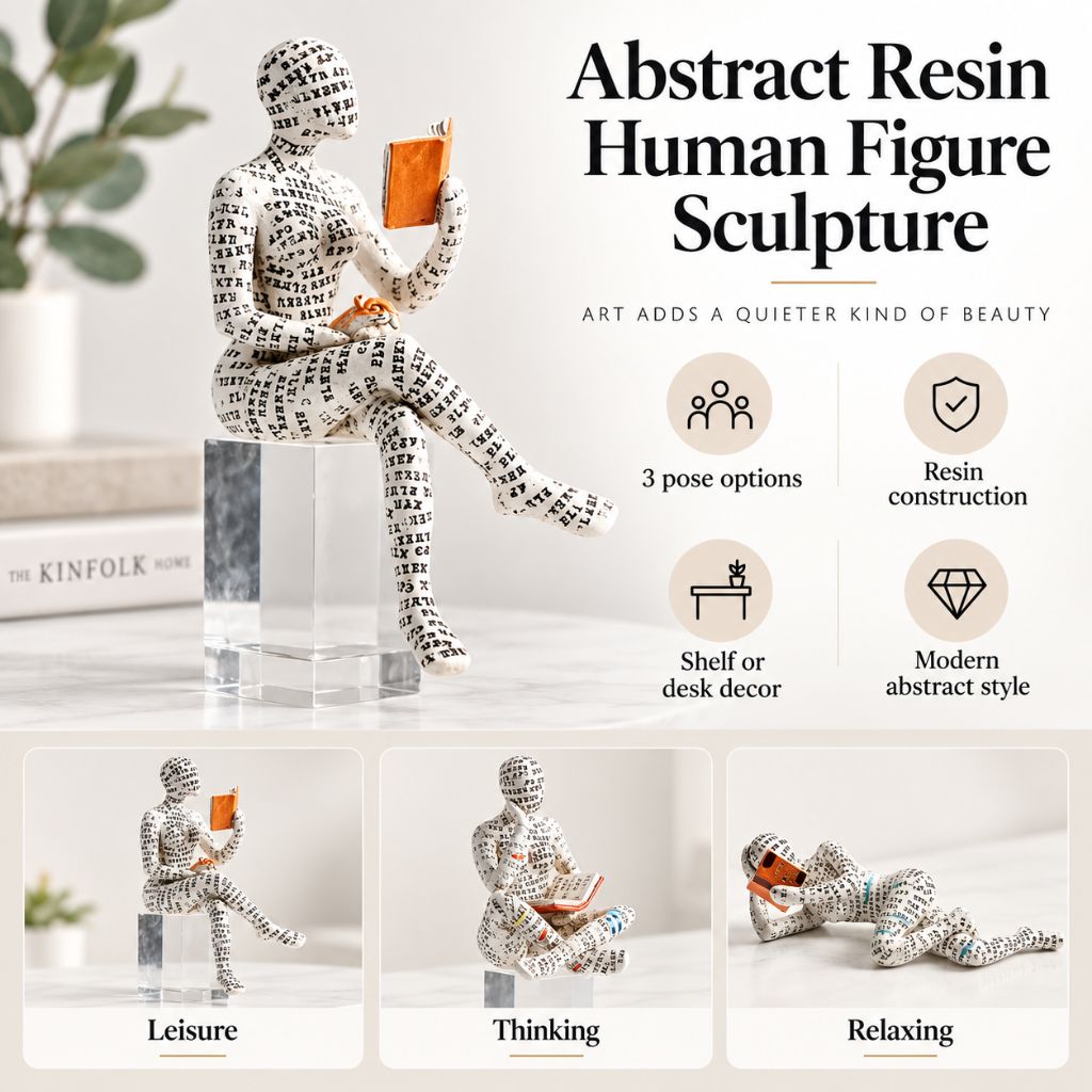 Abstract Resin Human Figure Sculpture