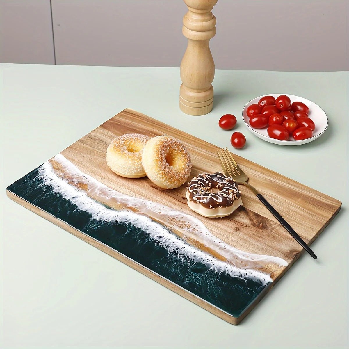 Acacia Wood Cutting Board - Ocean Design by Lattea - Lattea Global