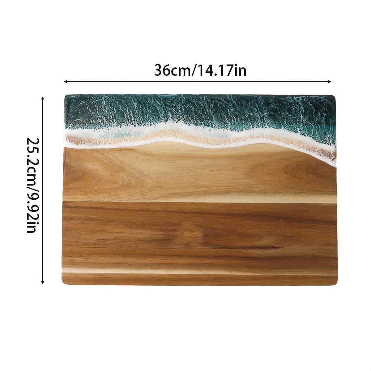 Acacia Wood Cutting Board - Ocean Design by Lattea - Lattea Global