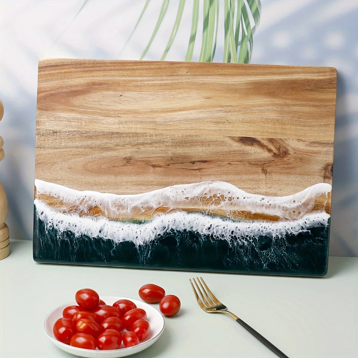 Acacia Wood Cutting Board - Ocean Design by Lattea - Lattea Global