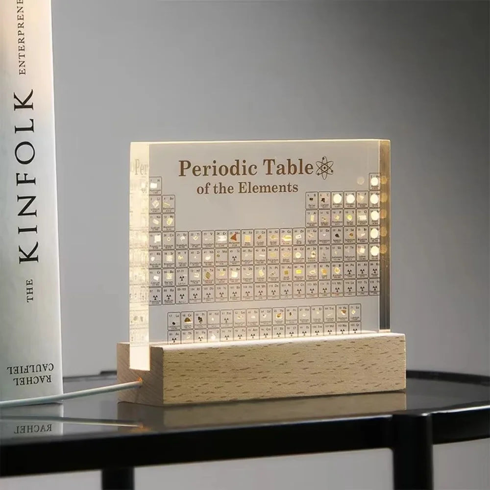 Acrylic periodic table figurine display with usb light desk ornament - view 7