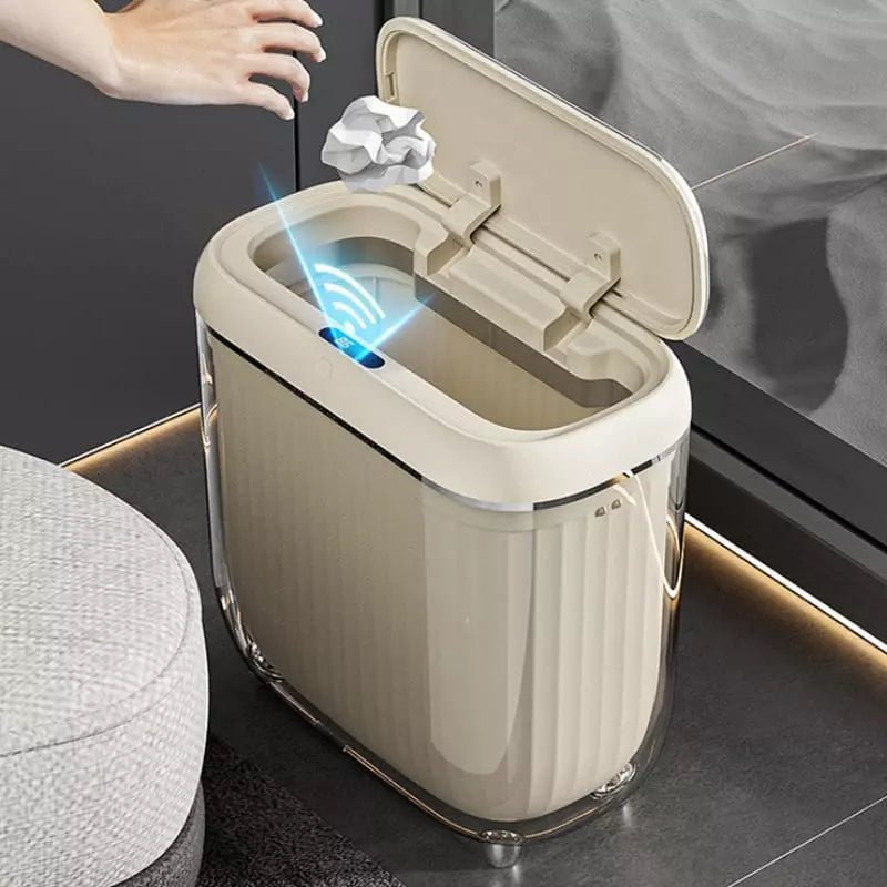 AcrylicSmart Bin - Automatic Sensor Trash Bin for Bathroom and Kitchen - Lattea Global