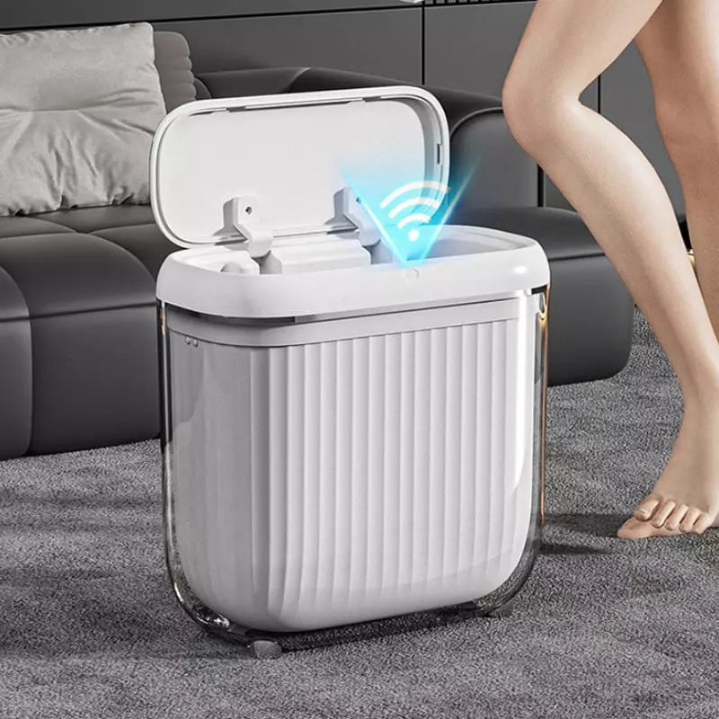 AcrylicSmart Bin - Automatic Sensor Trash Bin for Bathroom and Kitchen - Lattea Global
