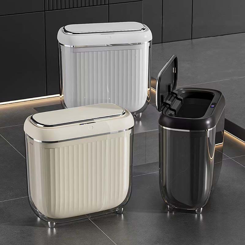 AcrylicSmart Bin - Automatic Sensor Trash Bin for Bathroom and Kitchen - Lattea Global