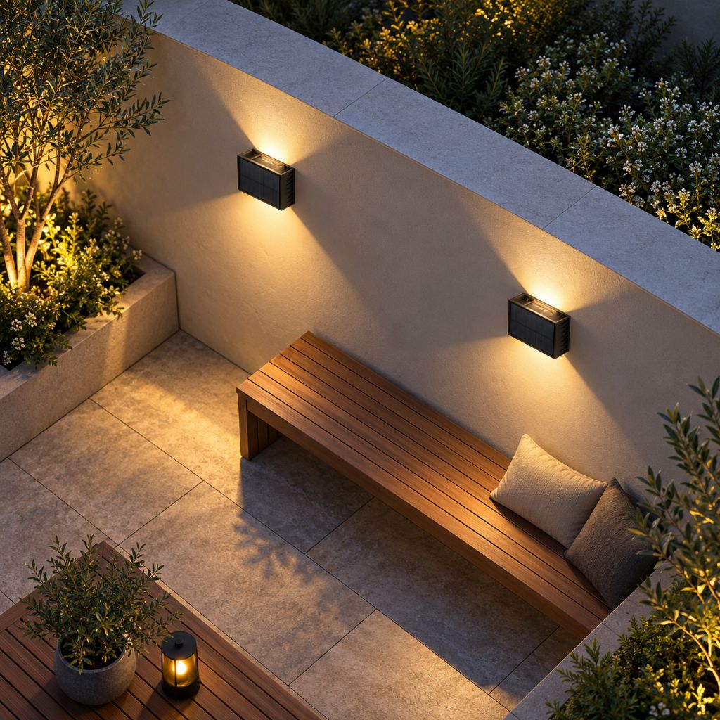 Adjustable Beam Solar Up and Down LED Wall Light