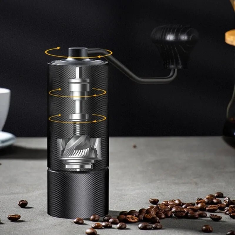 Adjustable Hand Burr Coffee Grinder with Double Bearing Design - Lattea Global