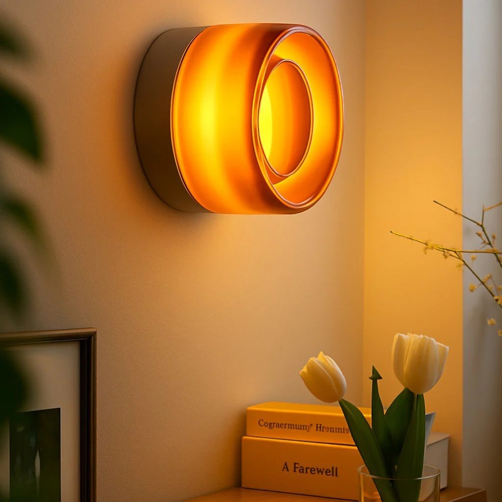 Amber Modern Interior LED Wall Lamp - Amber Jelly Decor