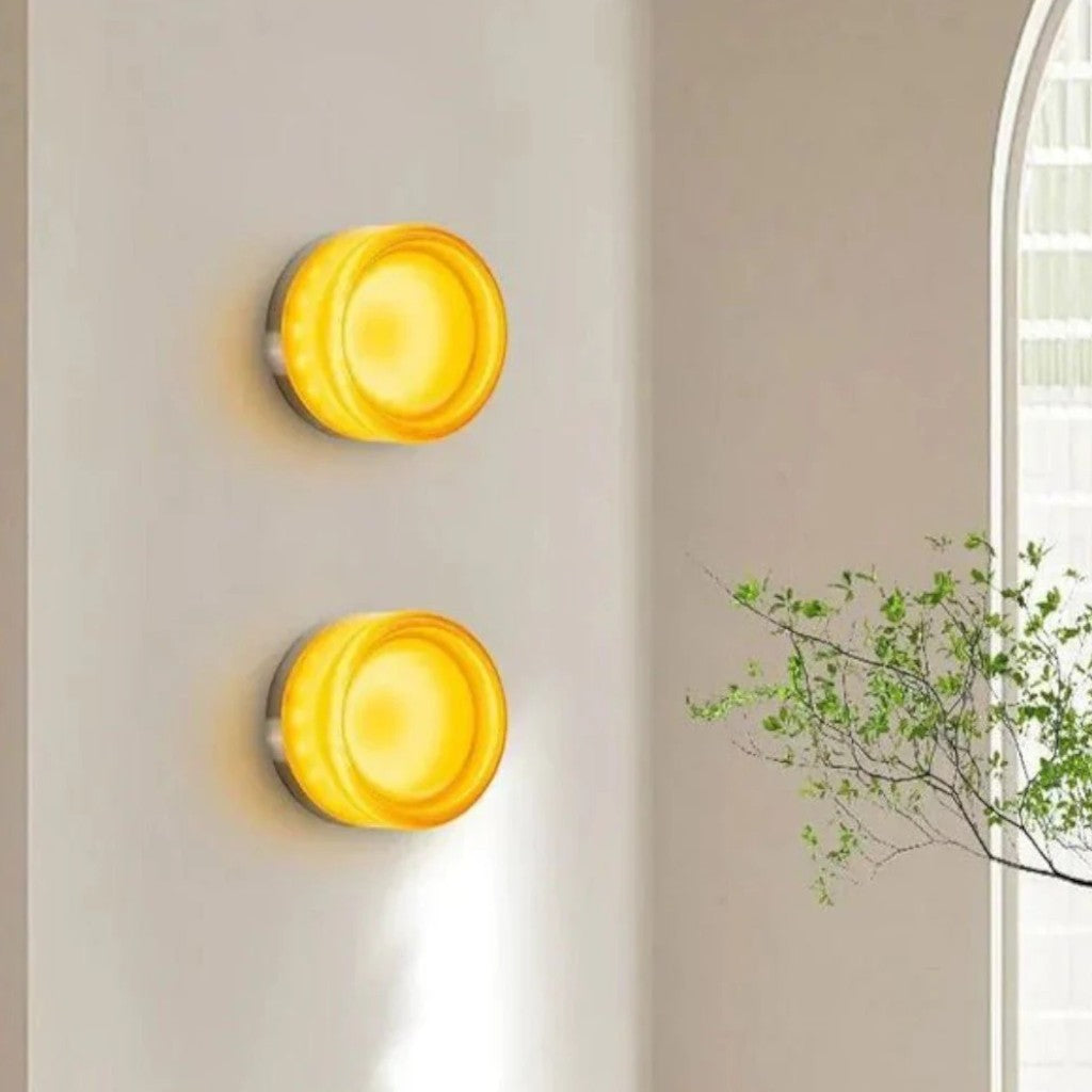 Amber Modern Interior LED Wall Lamp - Amber Jelly Decor