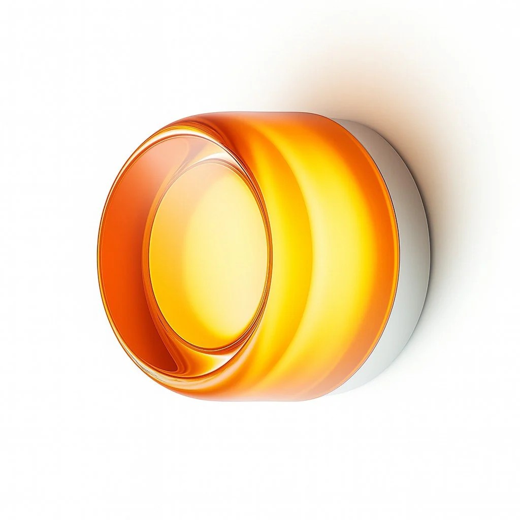 Amber Modern Interior LED Wall Lamp - Amber Jelly Decor
