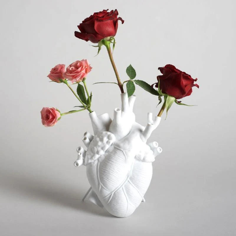 Anatomical Heart Ceramic Art Vase