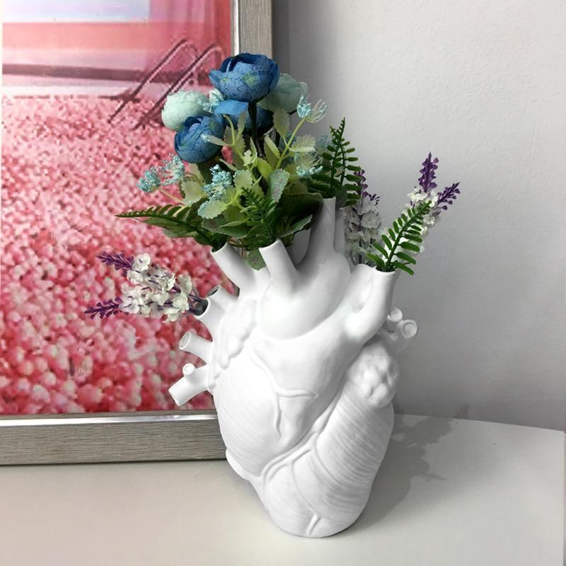 Anatomical Heart Ceramic Art Vase