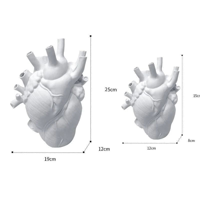 Anatomical Heart Ceramic Art Vase