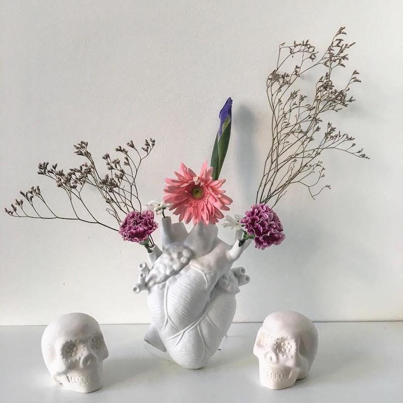 Anatomical Heart Ceramic Art Vase