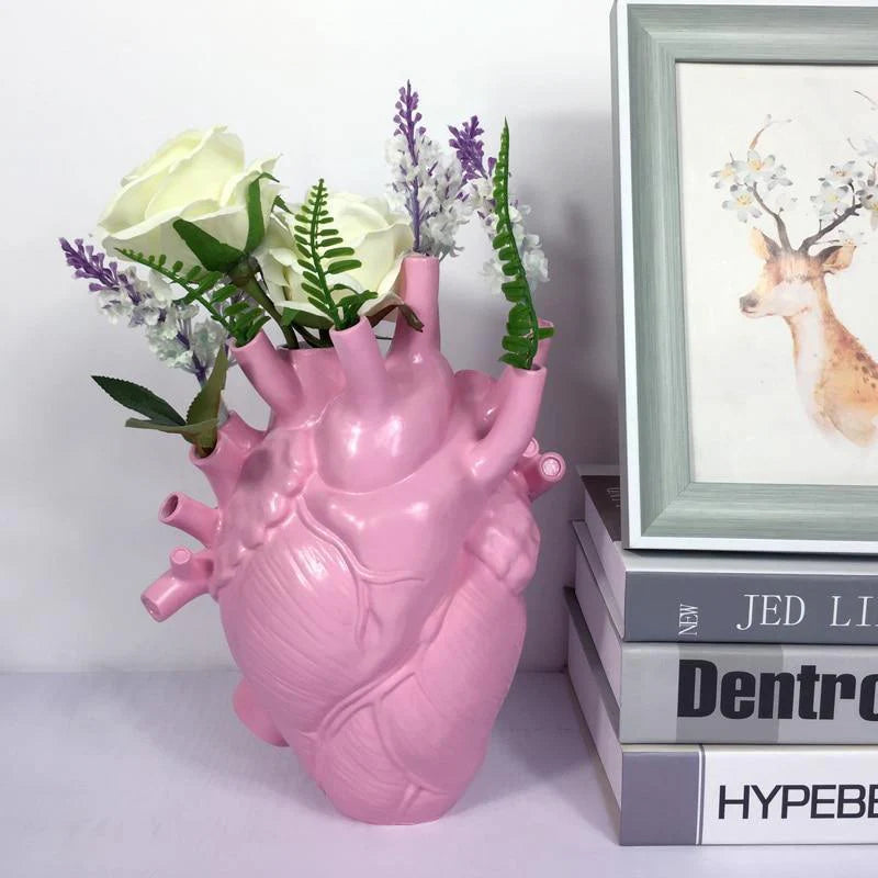 Anatomical Heart Ceramic Art Vase