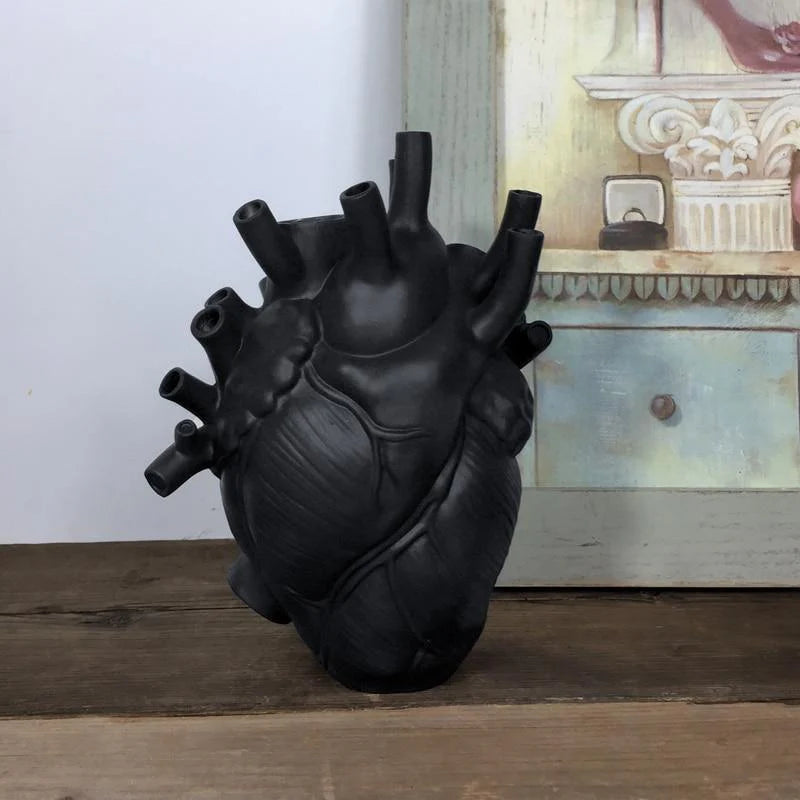 Anatomical Heart Ceramic Art Vase