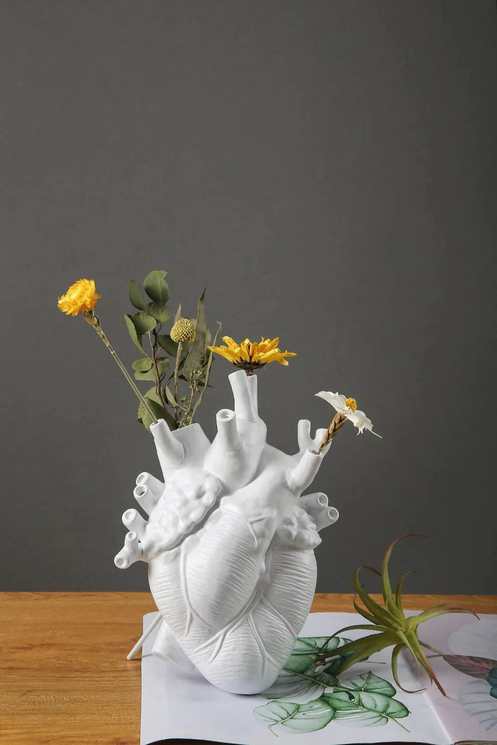 Anatomical Heart Ceramic Art Vase