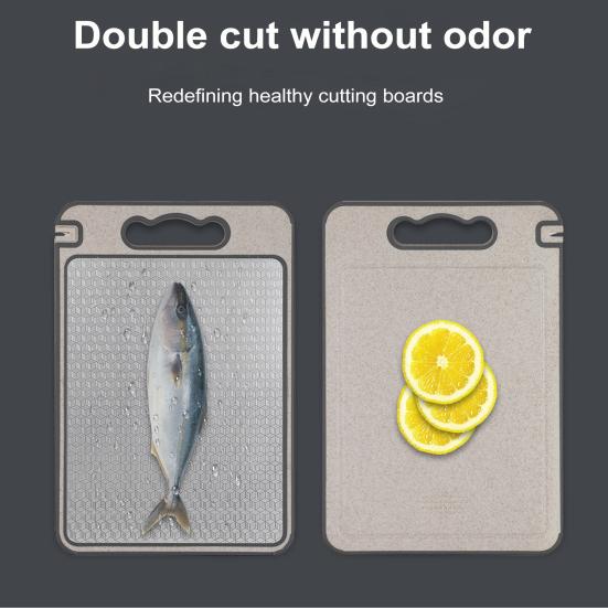 Anti-Scratch Dual-Sided Cutting Board with Sharpener & Silicone Edge