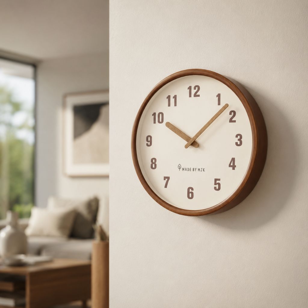 ArborFrame Solid Wood Silent Wall Clock