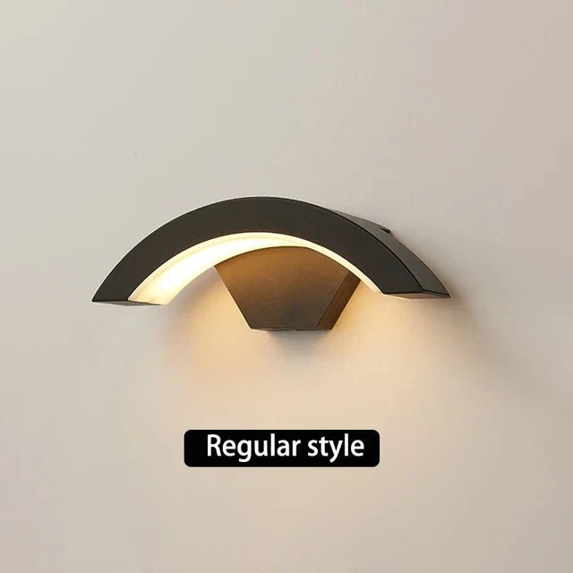 ArcSense Motion Sensor Outdoor Wall Light - Modern Curved LED Lamp - Lattea Global