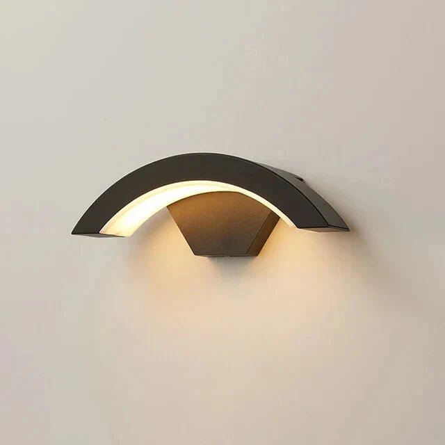 ArcSense Motion Sensor Outdoor Wall Light - Modern Curved LED Lamp - Lattea Global