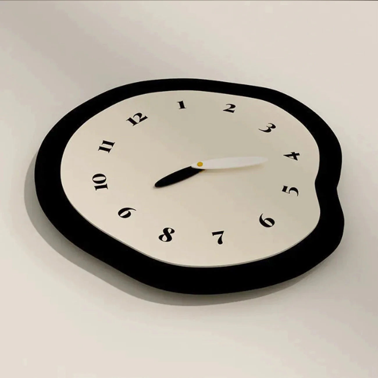 ArtTime - Abstract Distorted Silent Wall Clock with Pendulum