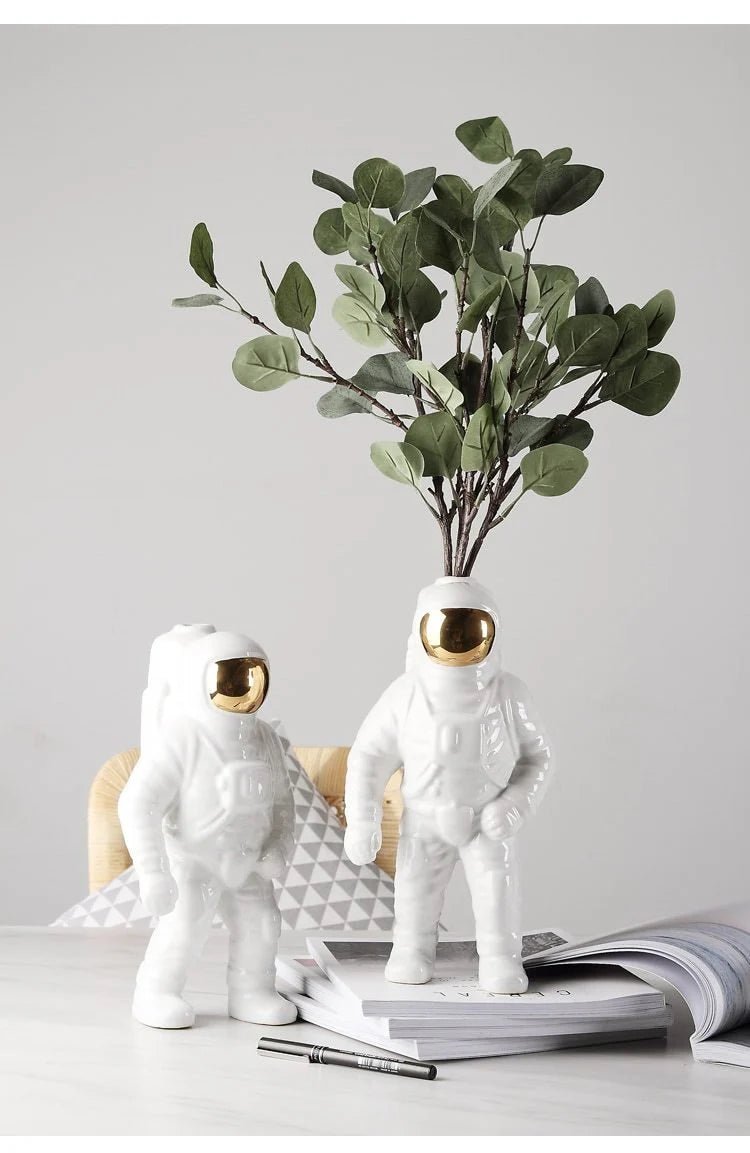 Astronaut Flower Vase | Space - Themed Ceramic Decor - Lattea Global