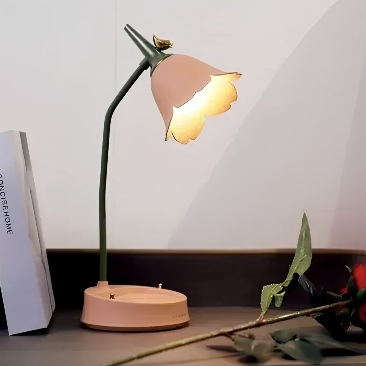Bird and Flower LED Table Lamp - Lattea Global