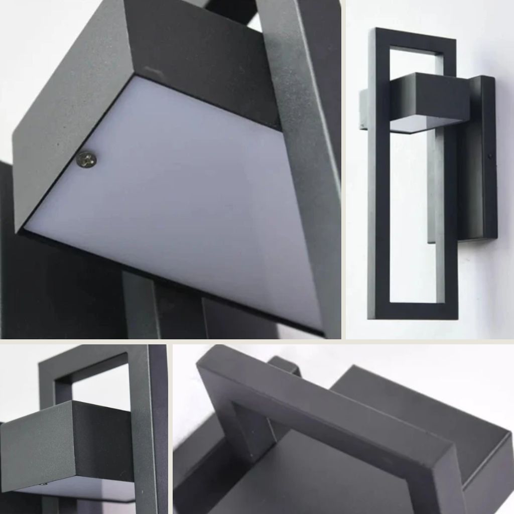 Black Up Down Outdoor Wall Light