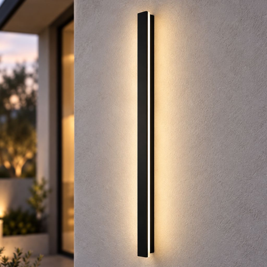 Black Linear Aluminium LED Outdoor Wall Light – IP65