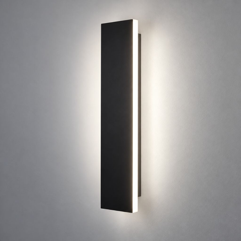 Black Rectangular Aluminium LED Outdoor Wall Light IP65