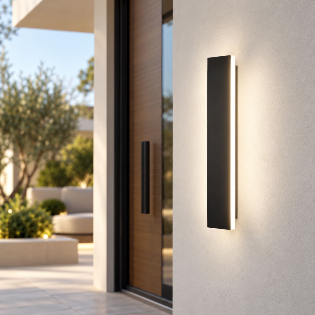Black Rectangular Aluminium LED Outdoor Wall Light IP65