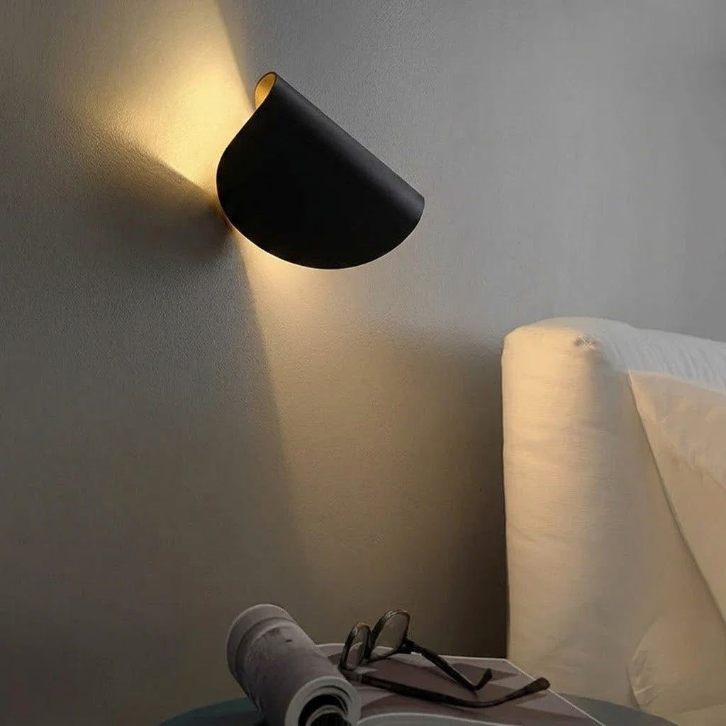 Black Up & Down Modern Wall Sconce Light