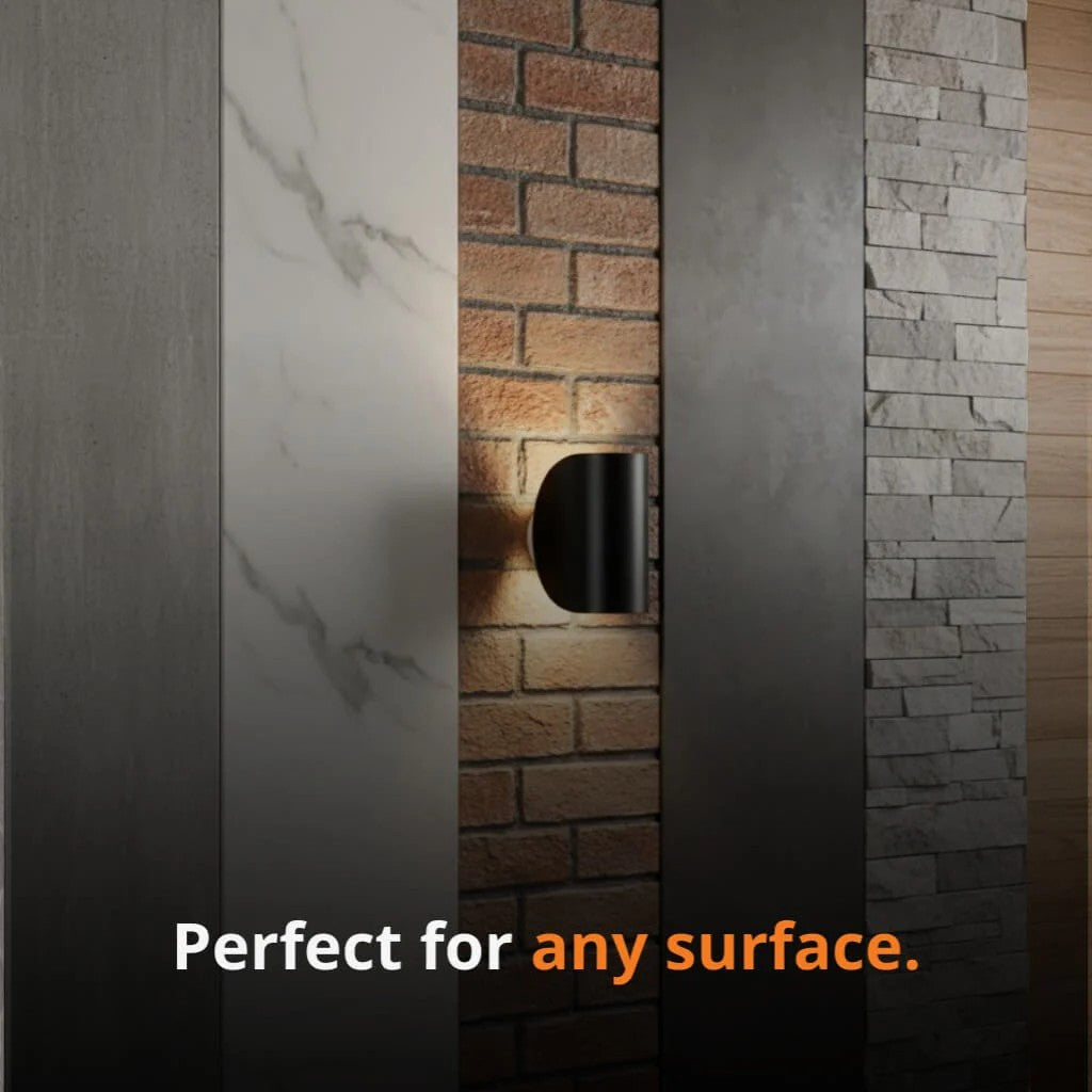 Black Up & Down Modern Wall Sconce Light