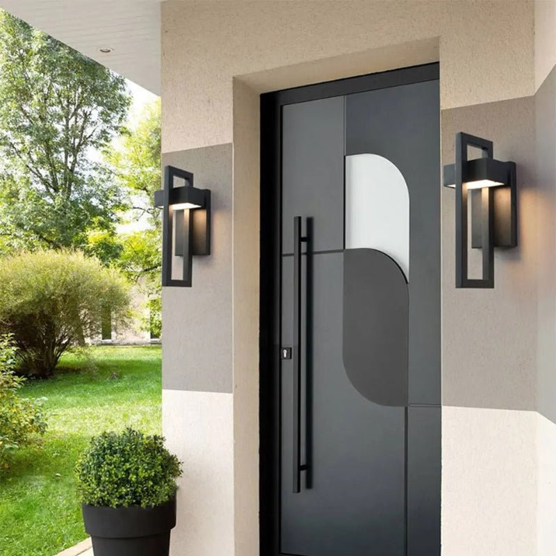Black Up Down Outdoor Wall Light - Lattea Global