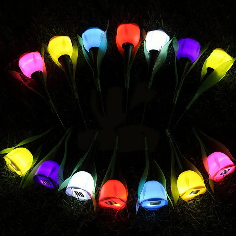 BloomGlow Solar Tulip Garden Lights - Colorful Outdoor Flower Lamps - Lattea Global