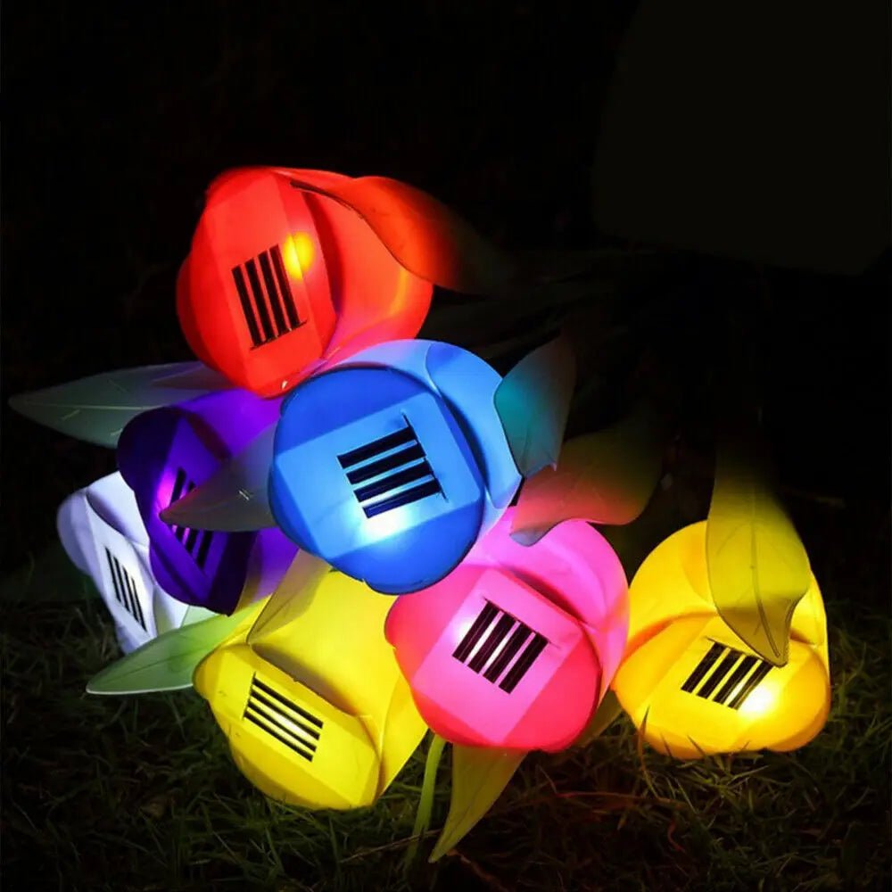 BloomGlow Solar Tulip Garden Lights - Colorful Outdoor Flower Lamps - Lattea Global