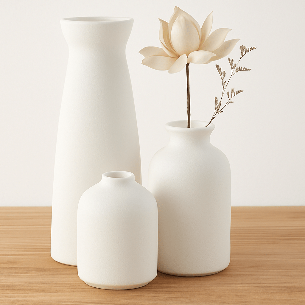 Boho Ceramic Flower Vase Set Handmade - Lattea Global