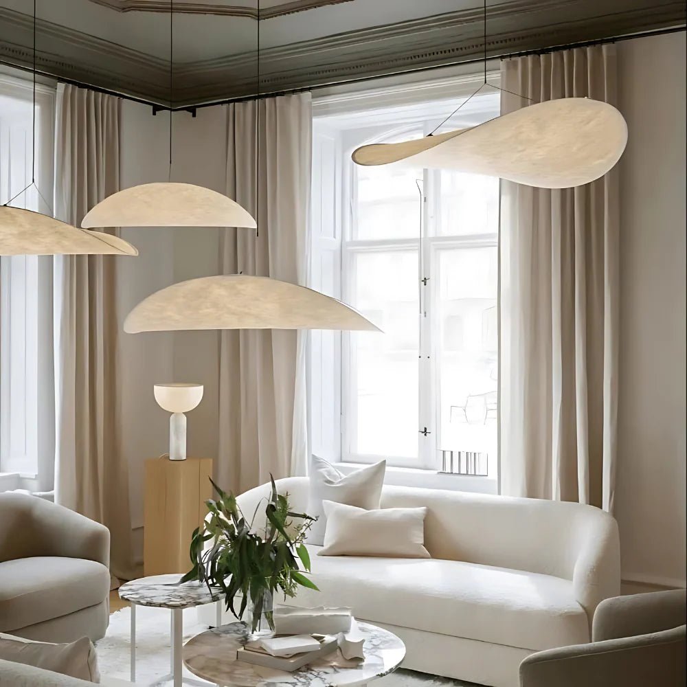 Boho LED Ceiling Light with Silk Shade - Lattea Global