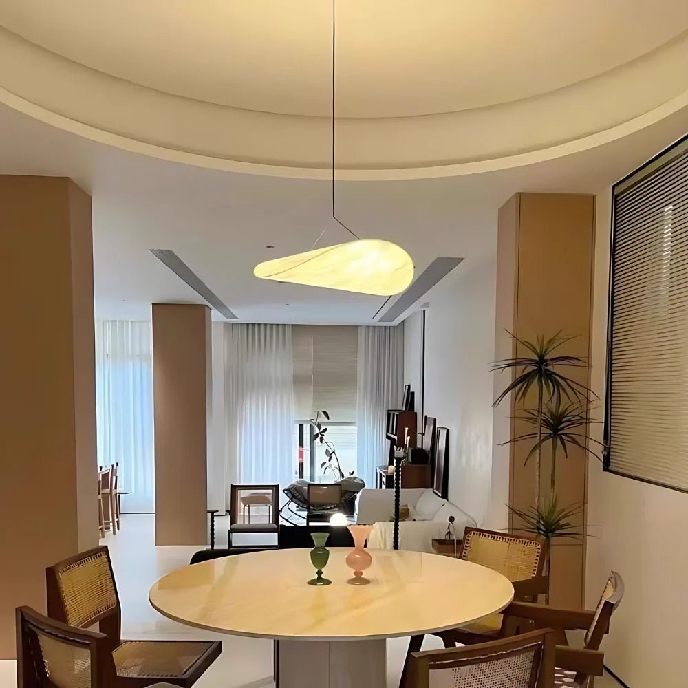 Boho LED Ceiling Light with Silk Shade - Lattea Global