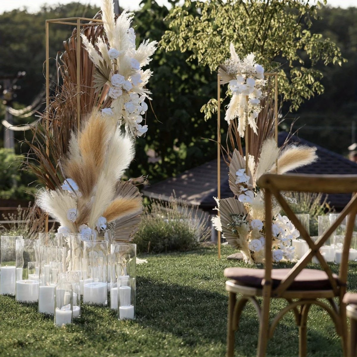 Boho Pampas Grass Grasses Artificial Flower Set - Lattea Global