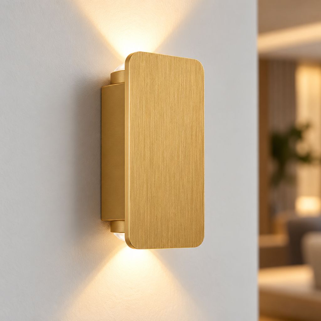 Brushed Aluminium Up & Down LED Indoor Wall Light 6W