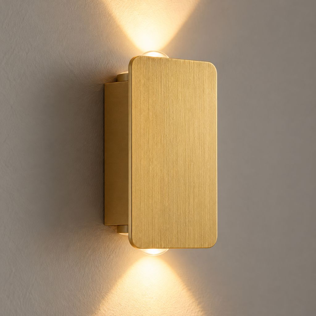 Brushed Aluminium Up & Down LED Indoor Wall Light 6W