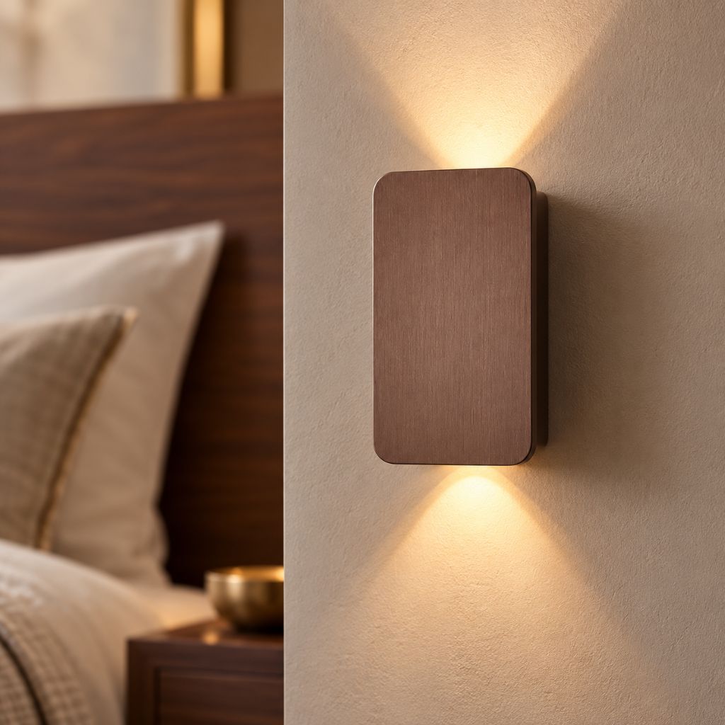 Brushed Aluminium Up & Down LED Indoor Wall Light 6W