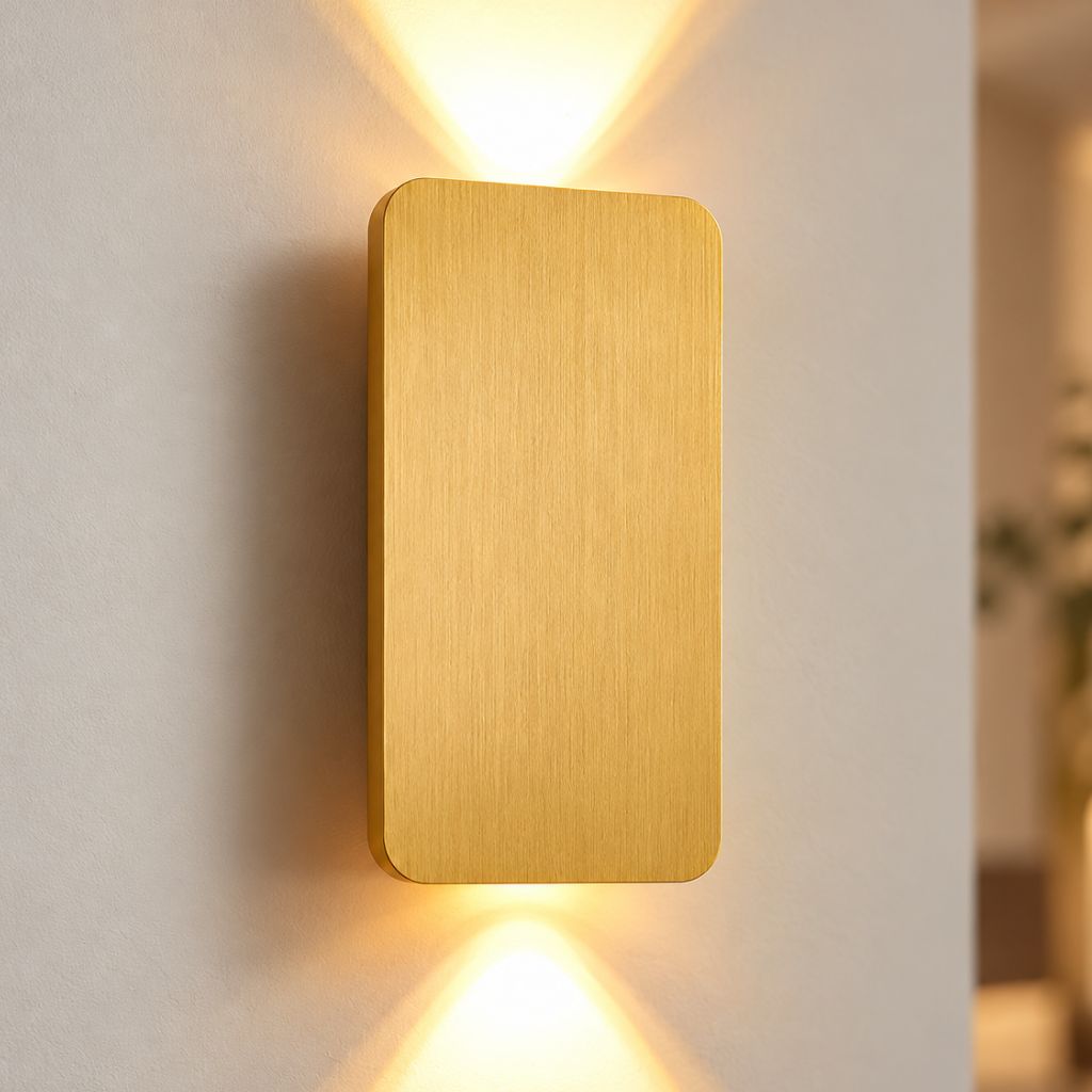 Brushed Aluminium Up & Down LED Indoor Wall Light 6W