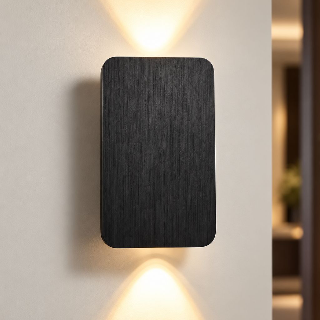 Brushed Aluminium Up & Down LED Indoor Wall Light 6W