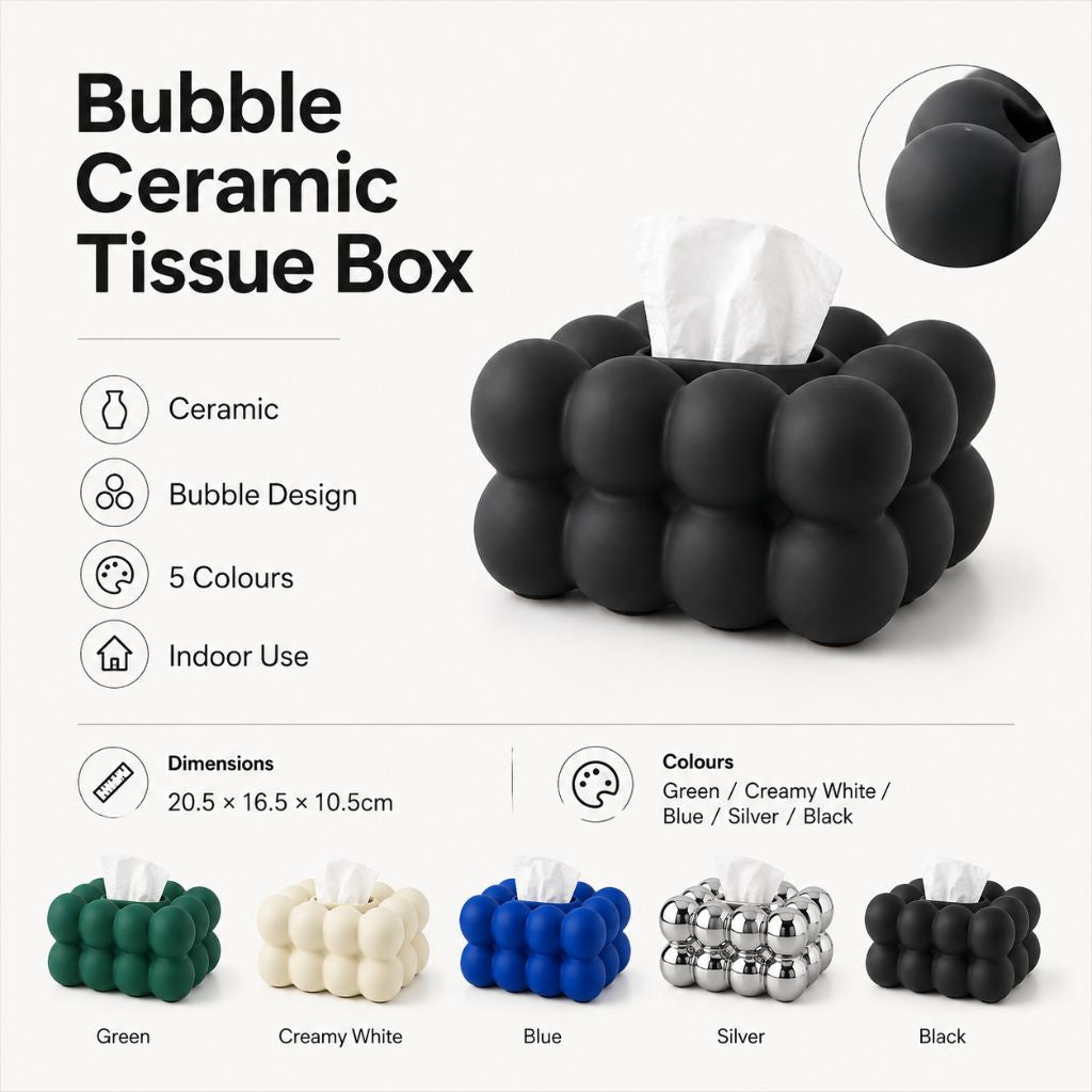 Bubble Ceramic Tissue Box