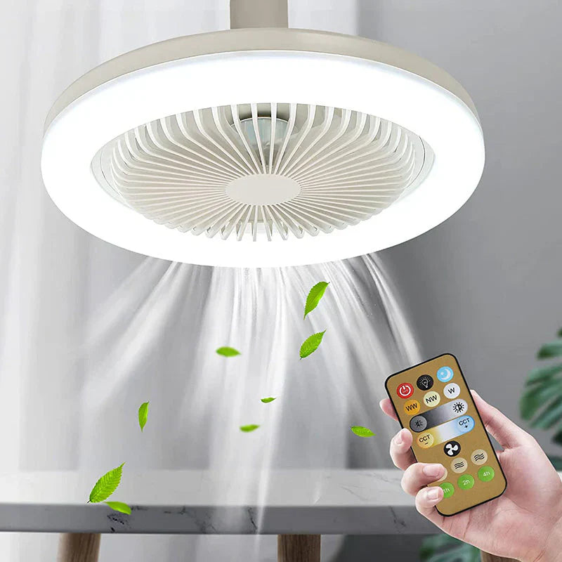 Ceiling Fan with LED Light – Screw-In Design & Remote Control