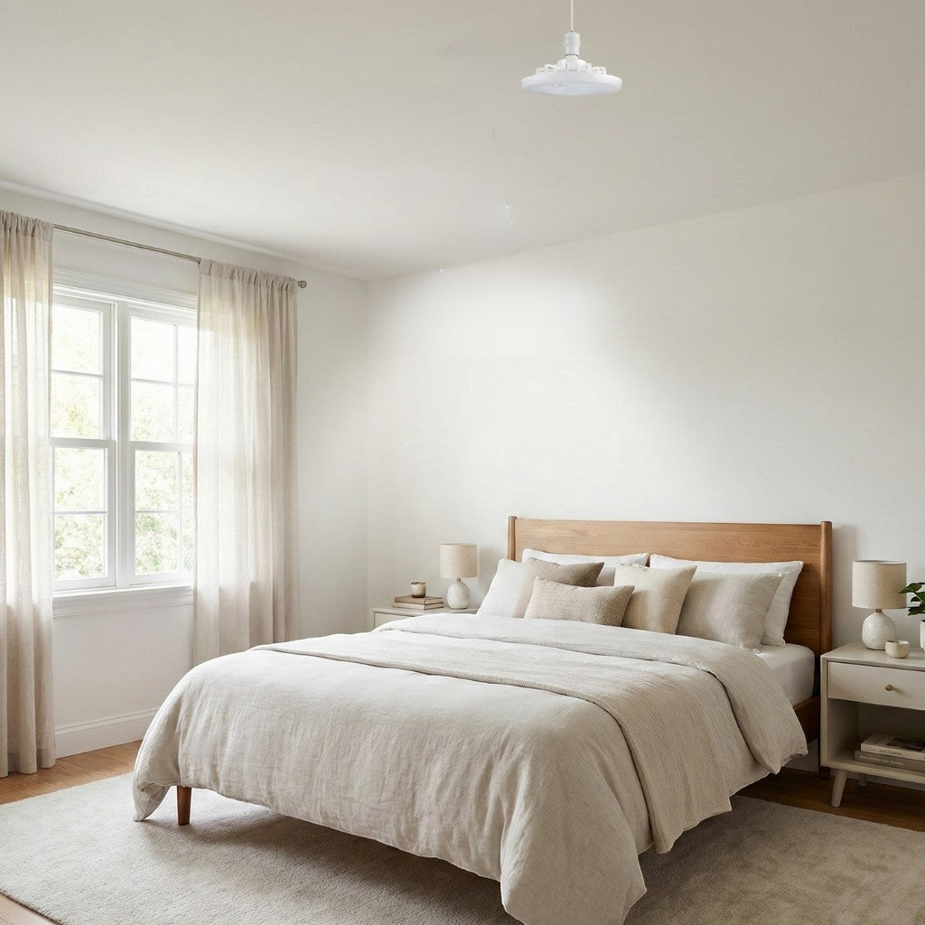 Ceiling Fan with LED Light – Screw-In Design & Remote Control